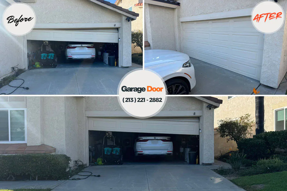 Before and after: garage door repair Mabton, WA